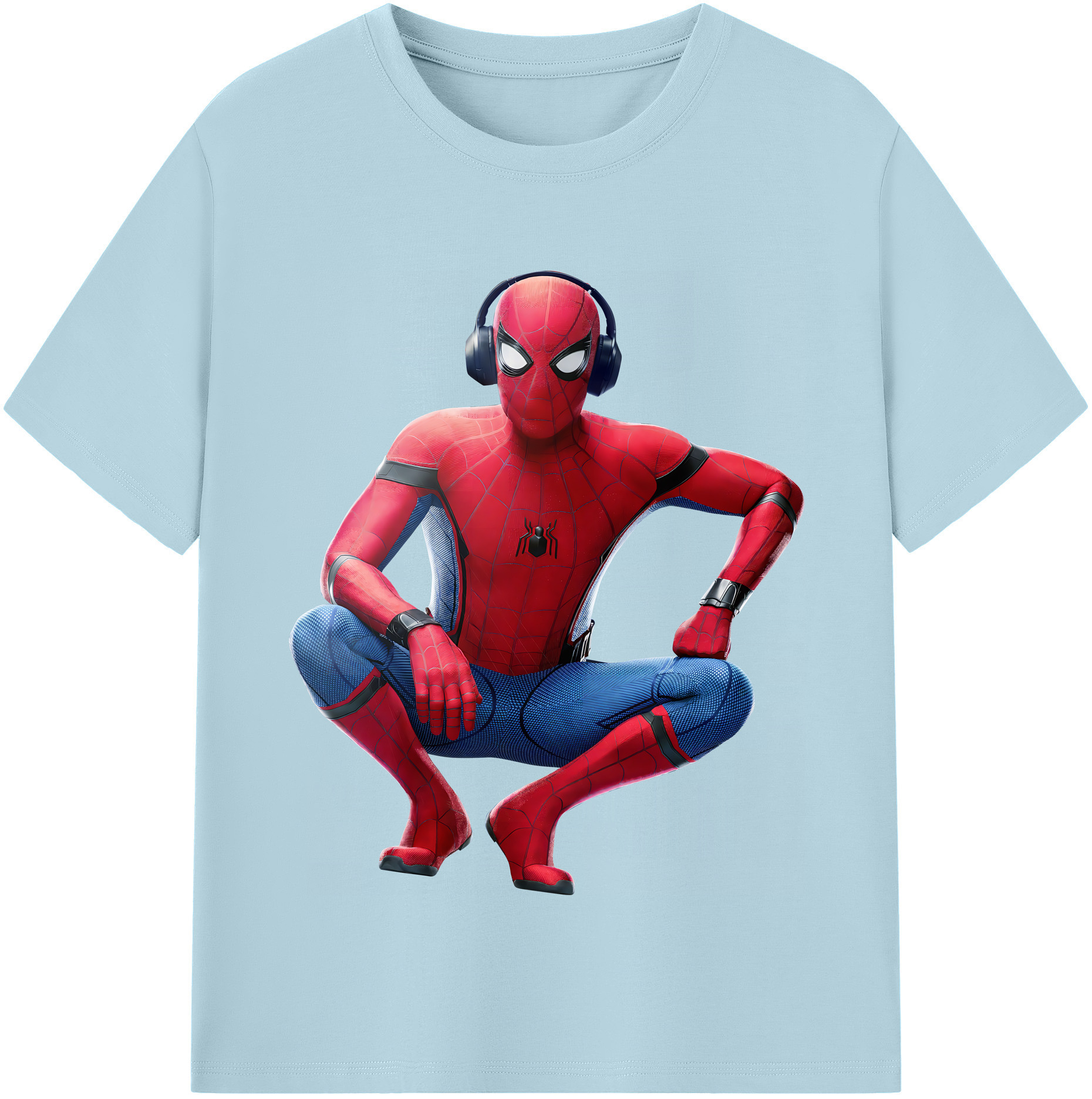 （画像用） Spider Man スパイダーマン 綿100％半袖Tシャツ（フロントプリント）
